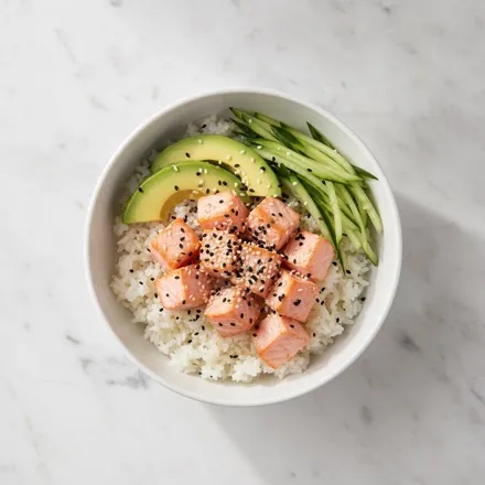 Salmon rice bowl